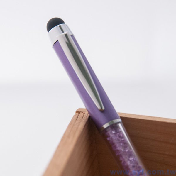 水晶電容觸控筆-金屬廣告禮品筆-多功能觸控廣告原子筆-兩種款式可選-採購批發贈品筆-8100-6